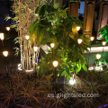 Iluminación navideña e iluminación de decoración de jardines para exteriores.